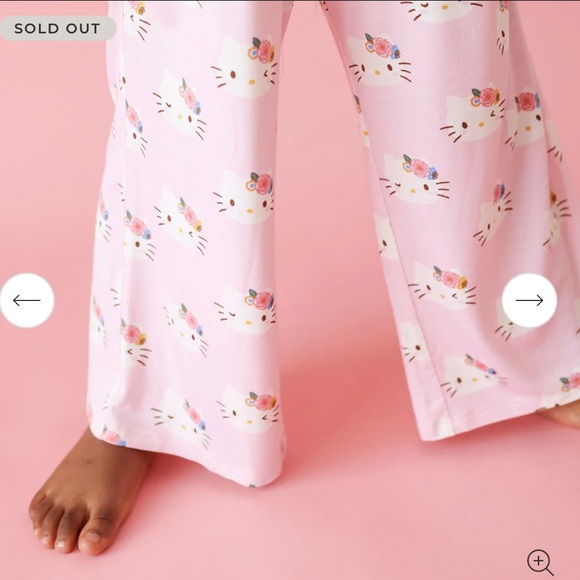 •New•Posh Peanut “Pastel Pink Hello Kitty” Scoop Back Jumpsuit - Picture 5 of 5